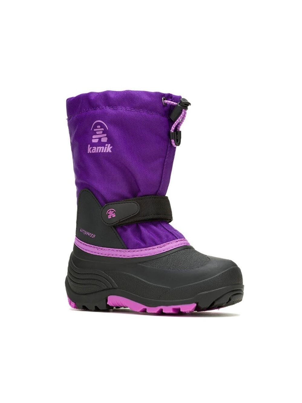 Kamik Purple and Black Kids Snow Boots